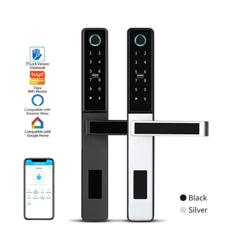 Puerta de alta seguridad cerradura inteligente timbre de puerta Tuya App Sala de uso doméstico Cerradura electrónica de puerta Colorida